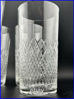 1960s Vintage Cut Stuart Crystal Highball Glasses Set of 5 5? Braemar Pattern
