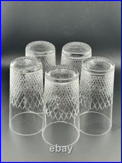 1960s Vintage Cut Stuart Crystal Highball Glasses Set of 5 5? Braemar Pattern