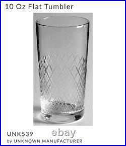 1960s Vintage Cut Stuart Crystal Highball Glasses Set of 5 5? Braemar Pattern