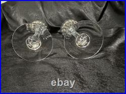 2 Elegant Mikasa Crystal Wine Glass in The Park Avenue Pattern. 8 1/2 MINT