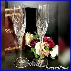 2 Mikasa Olympus Champagne Flutes / Toasting Wedding Glasses / Anniversary set