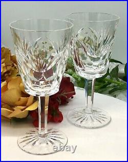 2 Waterford Crystal Ashling Water Goblets Vintage