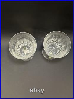2 Waterford Crystal Lismore Stemmed Iced Tea Glass 6 1/2 Set Of 2 Glasses W4