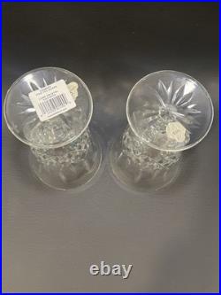 2 Waterford Crystal Lismore Stemmed Iced Tea Glass 6 1/2 Set Of 2 Glasses W4