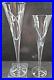 (2) Waterford Crystal Siren Fluted Champagne Set Clear Cut Elegant Stemware Lot