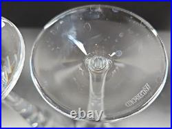 (2) Waterford Crystal Siren Fluted Champagne Set Clear Cut Elegant Stemware Lot