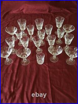 20 VtG WATERFORD CRYSTAL EUC Water, Wine, Martini, Low Ball, Signed Perfect See