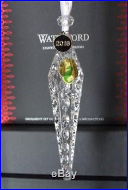 2018 Nib Waterford Set Of 3 Icicle Christmas Ornaments #40031796