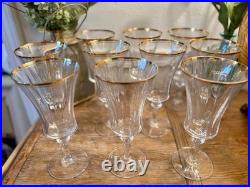 21st Century Mikasa Jamestown 24k Gold Rim Lead Crystal Tea Goblet Set Of 10
