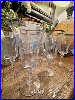 21st Century Mikasa Jamestown 24k Gold Rim Lead Crystal Tea Goblet Set Of 10