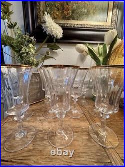 21st Century Mikasa Jamestown 24k Gold Rim Lead Crystal Tea Goblet Set Of 10