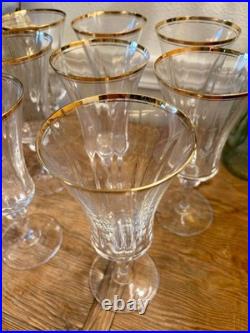 21st Century Mikasa Jamestown 24k Gold Rim Lead Crystal Tea Goblet Set Of 10