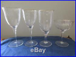 24 GORHAM Crystal Water, Wine, Champagne Tea Glasses 6 4PC SETS Lauren Gold