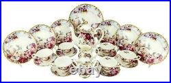 24-pc Euro Porcelain Tea Cup Coffee Set 24K Gold Vintage Dining Service for 6