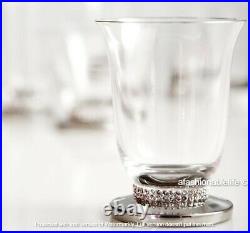 24 pc SET NEW Sophie Villepigue French Fine Crystal Glassware Swarovski RARE LTD