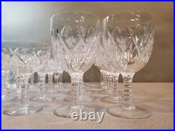 30 Piece Set Stuart Crystal England Stemware Glasses, Norfolk Pattern c. 1955-64