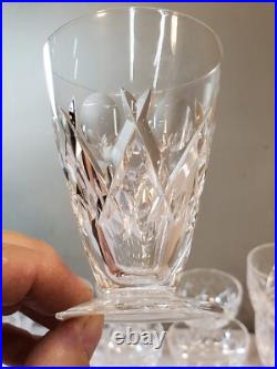 30 Piece Set Stuart Crystal England Stemware Glasses, Norfolk Pattern c. 1955-64