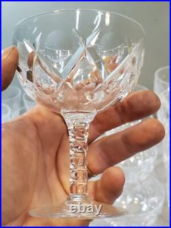 30 Piece Set Stuart Crystal England Stemware Glasses, Norfolk Pattern c. 1955-64