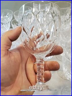 30 Piece Set Stuart Crystal England Stemware Glasses, Norfolk Pattern c. 1955-64