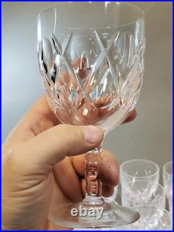 30 Piece Set Stuart Crystal England Stemware Glasses, Norfolk Pattern c. 1955-64