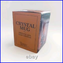 4 Crystal Liqueur Mugs With Handle 24% Lead Crystal 4 Oz 1986 Yugoslavia #5052