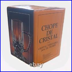 4 Crystal Liqueur Mugs With Handle 24% Lead Crystal 4 Oz 1986 Yugoslavia #5052