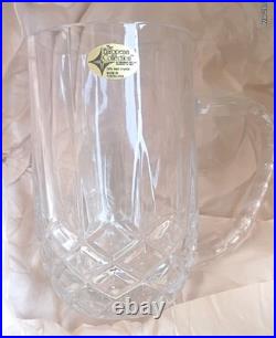 4 Crystal Liqueur Mugs With Handle 24% Lead Crystal 4 Oz 1986 Yugoslavia #5052