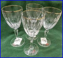 4 Gorham Crystal Glass Stemware Slovenia 7 Vintage Set / Signed & Original Tags