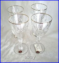 4 Gorham Crystal Glass Stemware Slovenia 7 Vintage Set / Signed & Original Tags