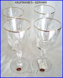 4 Gorham Crystal Glass Stemware Slovenia 7 Vintage Set / Signed & Original Tags