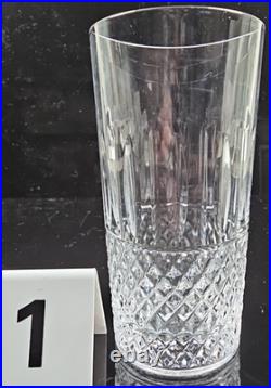 4 MF Cristal de Paris Yvan Highball Glasses Set Crystal Cut Tumblers France Lot