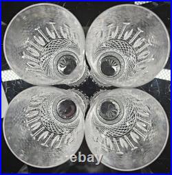 4 MF Cristal de Paris Yvan Highball Glasses Set Crystal Cut Tumblers France Lot