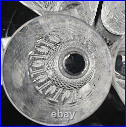 4 MF Cristal de Paris Yvan Highball Glasses Set Crystal Cut Tumblers France Lot