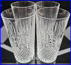 4 MF Cristal de Paris Yvan Highball Glasses Set Crystal Cut Tumblers France Lot