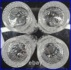 4 MF Cristal de Paris Yvan Highball Glasses Set Crystal Cut Tumblers France Lot