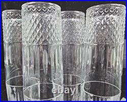 4 MF Cristal de Paris Yvan Highball Glasses Set Crystal Cut Tumblers France Lot