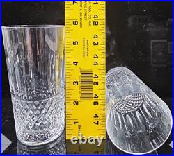 4 MF Cristal de Paris Yvan Highball Glasses Set Crystal Cut Tumblers France Lot