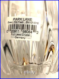 (4) Mikasa Park Lane Crystal EXECUTIVE DOUBLE OLD FASHIONED MINT with TAGS (4) Mikasa Park Lane Crystal EXECUTIVE DOUBLE OLD FASHIONED MINT with TAGS