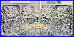4 Rare Mikasa Crystal Bubble Double Old Fashioned Whiskey Circle MCM Barware