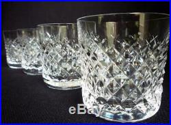 4 Waterford Alana Old Fashioned Glasses 9 Oz Vintage Set Cut Crystal