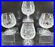 4 Waterford Crystal Lismore Brandy Glasses Set Clear Cut Etch Cognac Snifter Lot