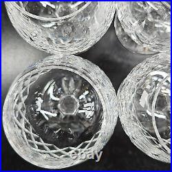 4 Waterford Crystal Lismore Brandy Glasses Set Clear Cut Etch Cognac Snifter Lot