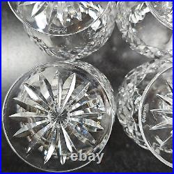 4 Waterford Crystal Lismore Brandy Glasses Set Clear Cut Etch Cognac Snifter Lot