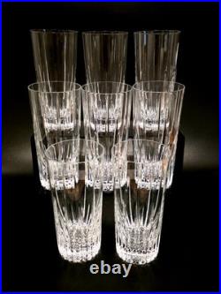 (449) RETIRED Mikasa Arctic Lights Executive Highball Glasses Set Of 8 MINT