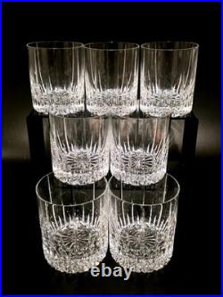 (450) RETIRED Mikasa Arctic Lights Double Old Fashioned Glasses Set Of 7 MINT