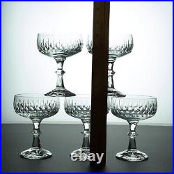 5 Elegant Lead Crystal Champagne Glasses Germany Zwiesel Celebrate