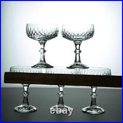 5 Elegant Lead Crystal Champagne Glasses Germany Zwiesel Celebrate