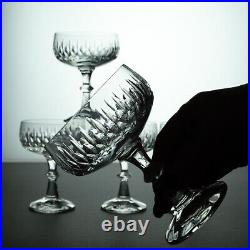 5 Elegant Lead Crystal Champagne Glasses Germany Zwiesel Celebrate