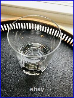 5 Rosenthal Crystal Pirate Barware Smoke Applied Glass Skull Cocktail Rare