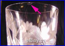 5pc ABP BRILLIANT CUT GLASS CRYSTAL Water Pitcher Set Tumblers Daisy Glasses
